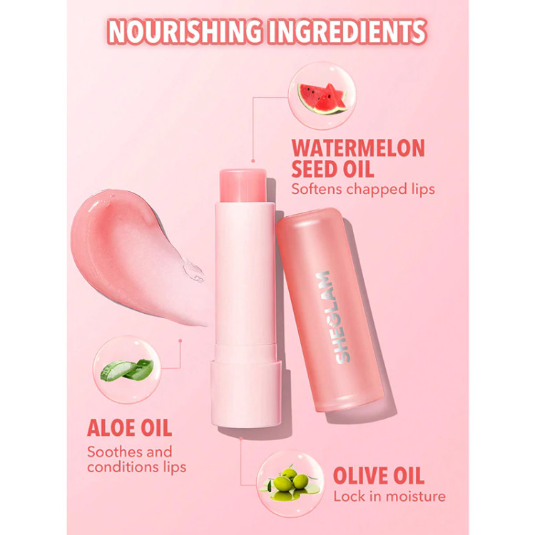 بالم لب ابرسان براق و شفاف شیگلم صورتی