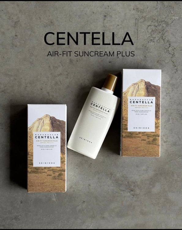 کرم ضدآفتاب رنگی سنتلا اسکین1004 ماداگاسکار اصل، مناسب پوست حساس با SPF50+ و بافت سبک، بدون چربی و بدون الکل