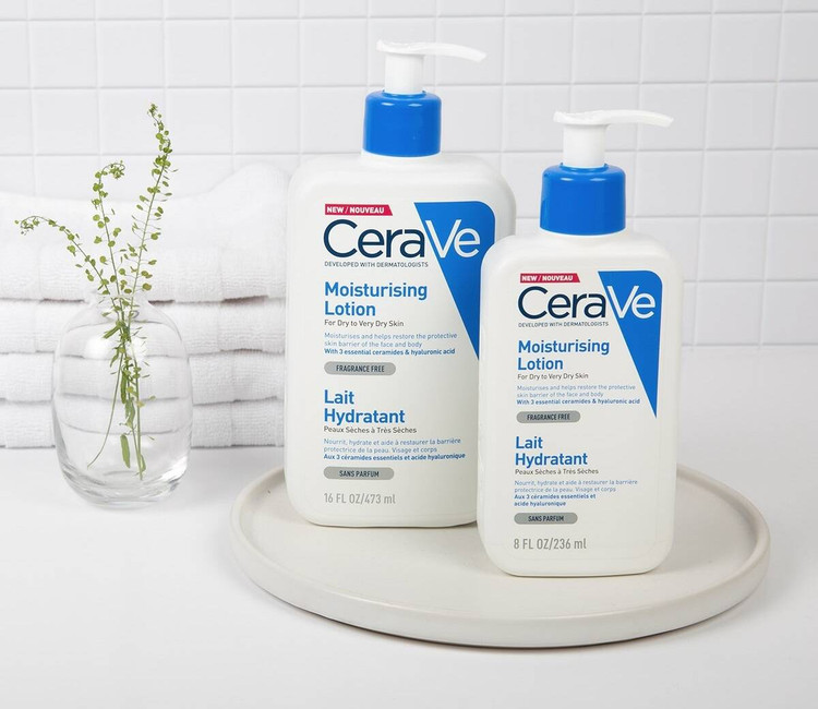لوسیون cerave با سرامید و هیالورونیک اسید، ضد خشکی پوست