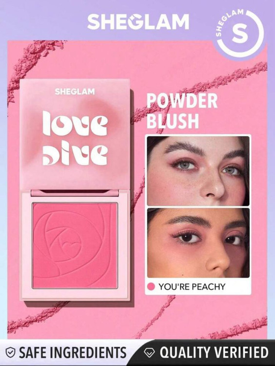 بافت نرم و رنگ طبیعی رژگونه Love Dive