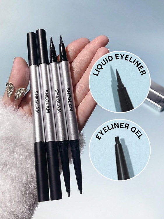 خط چشم دوطرفه مشکی شیگلم با سر ژلی و ماژیکی